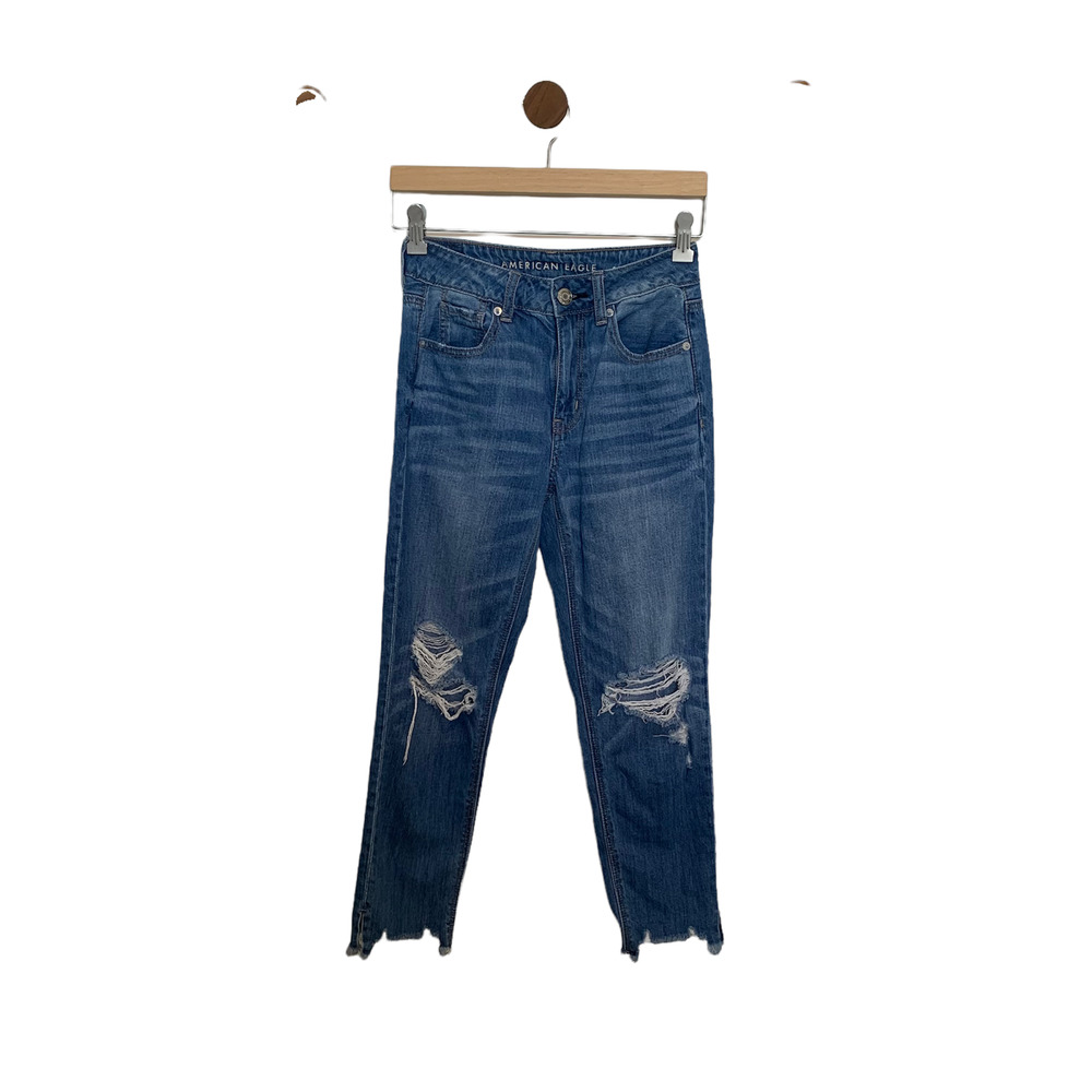 American Eagle Skinny Distressed Hi-rise Tomgirl Jeans Size 00 Short